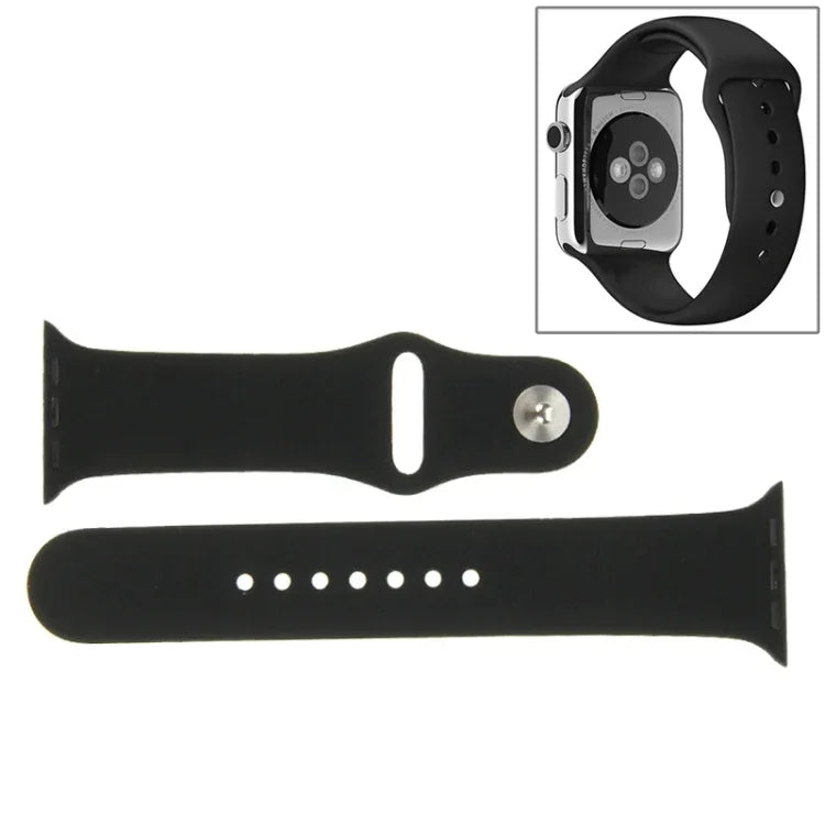 Pulseira de Relógio Desportiva em Borracha de Alto Desempenho e Mais Longa com Fecho de Pino e Encaixe para Apple Watch Sport 42mm