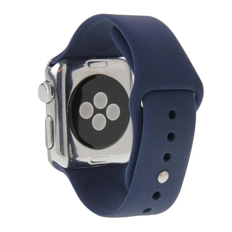Pulseira de Relógio Desportiva em Borracha de Alto Desempenho e Mais Longa com Fecho de Pino e Encaixe para Apple Watch Sport 42mm
