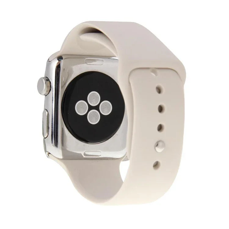 Pulseira de Relógio Desportiva em Borracha de Alto Desempenho e Mais Longa com Fecho de Pino e Encaixe para Apple Watch Sport 42mm