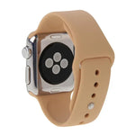 Pulseira de Relógio Desportiva em Borracha de Alto Desempenho e Mais Longa com Fecho de Pino e Encaixe para Apple Watch Sport 42mm
