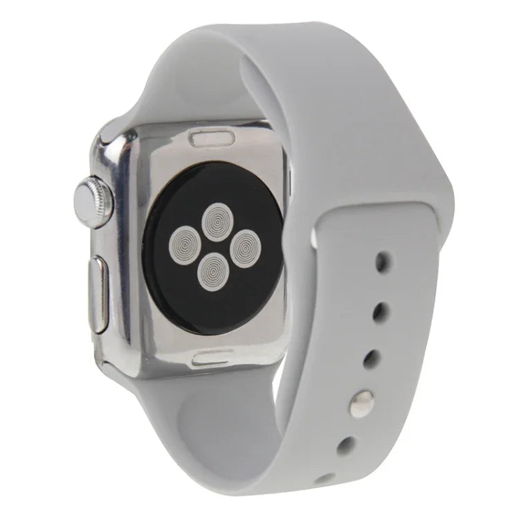 Pulseira de Relógio Desportiva em Borracha de Alto Desempenho e Mais Longa com Fecho de Pino e Encaixe para Apple Watch Sport 42mm