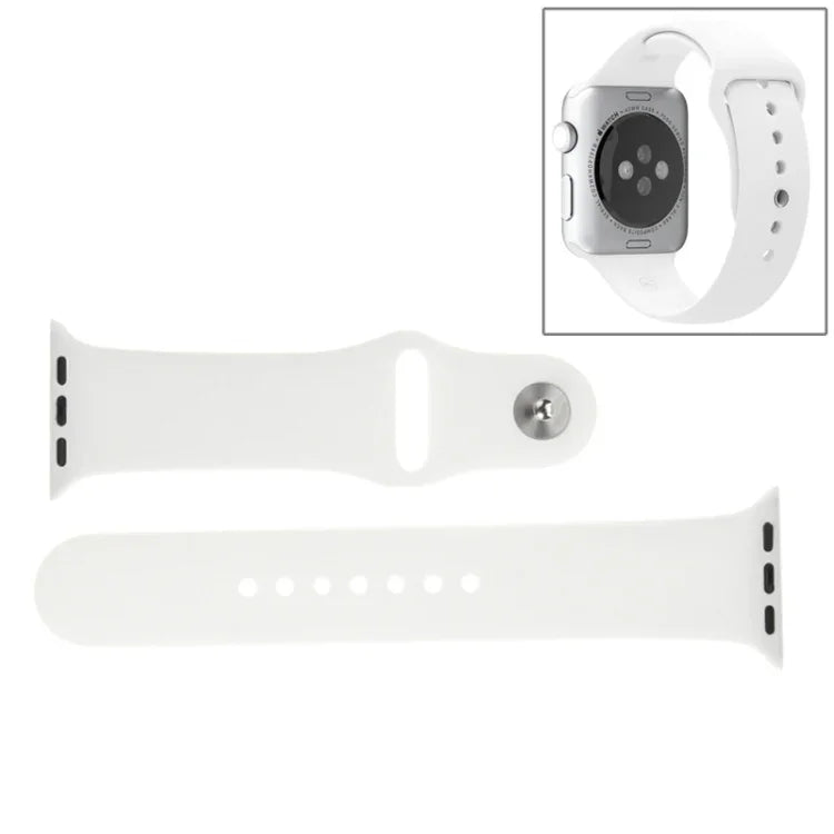 Pulseira de Relógio Desportiva em Borracha de Alto Desempenho e Mais Longa com Fecho de Pino e Encaixe para Apple Watch Sport 42mm