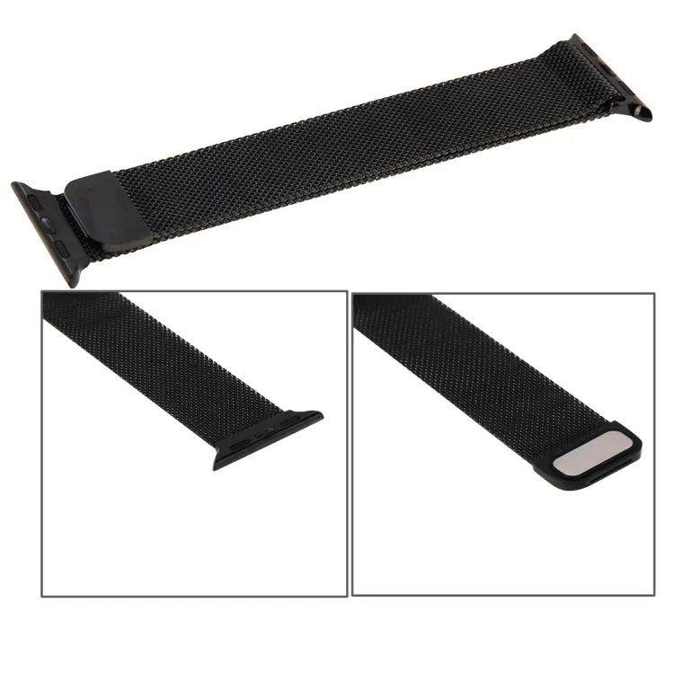 Para Apple Watch 42mm Correia Milanesa Magnética de Aço Inoxidável, Para Apple Watch 46mm / 49mm / 45mm / 44mm