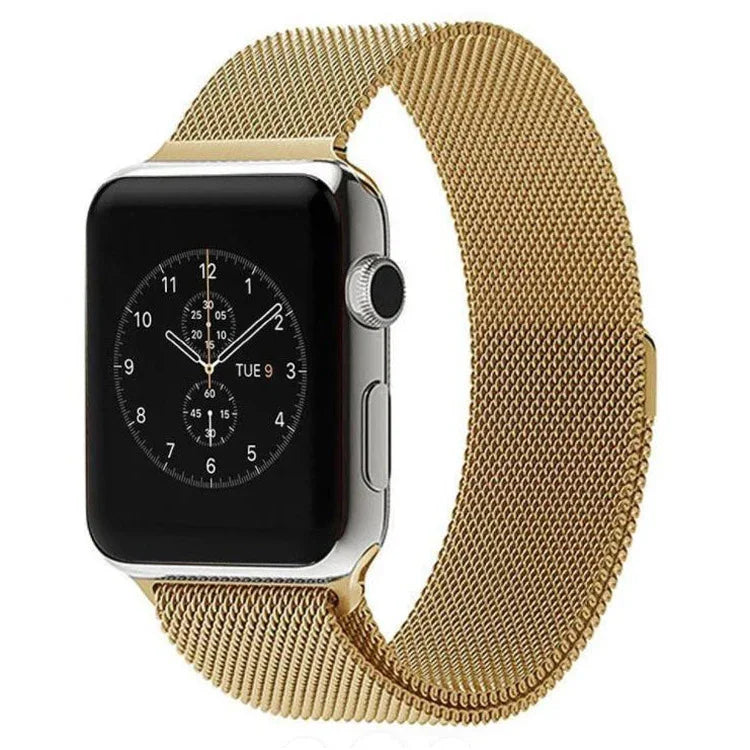 Para Apple Watch 42mm Correia Milanesa Magnética de Aço Inoxidável, Para Apple Watch 46mm / 49mm / 45mm / 44mm