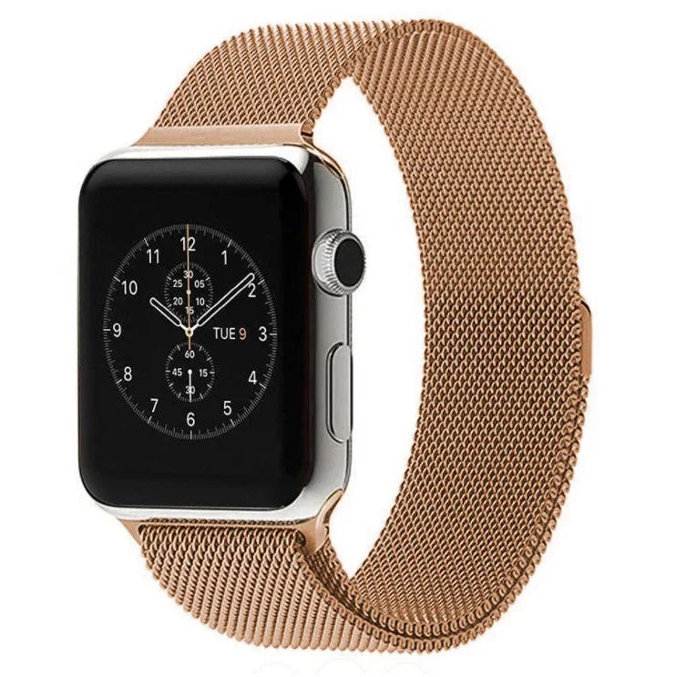 Para Apple Watch 42mm Correia Milanesa Magnética de Aço Inoxidável, Para Apple Watch 46mm / 49mm / 45mm / 44mm