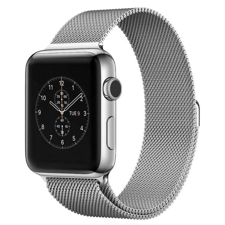 Para Apple Watch 42mm Correia Milanesa Magnética de Aço Inoxidável, Para Apple Watch 46mm / 49mm / 45mm / 44mm