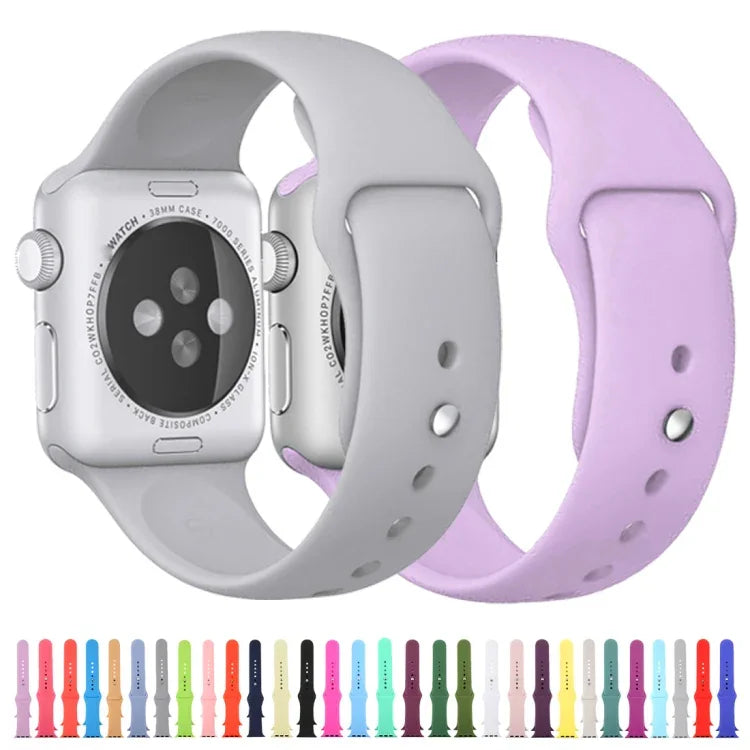 Para Apple Watch Series 10 42mm / 9&8&7 41mm / SE 3&SE 2&6&SE&5&4 40mm / 3&2&1 38mm Correia de Borracha 3 em 1 com Fivela de Pino, Para Apple Watch Series 9&8&7 41mm / SE 3&SE 2&6&SE&5&4 40mm