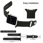 Para Apple Watch Series 10 42mm / 9&8&7 41mm / SE 3&SE 2&6&SE&5&4 40mm / 3&2&1 38mm Correia de Borracha 3 em 1 com Fivela de Pino, Para Apple Watch Series 9&8&7 41mm / SE 3&SE 2&6&SE&5&4 40mm