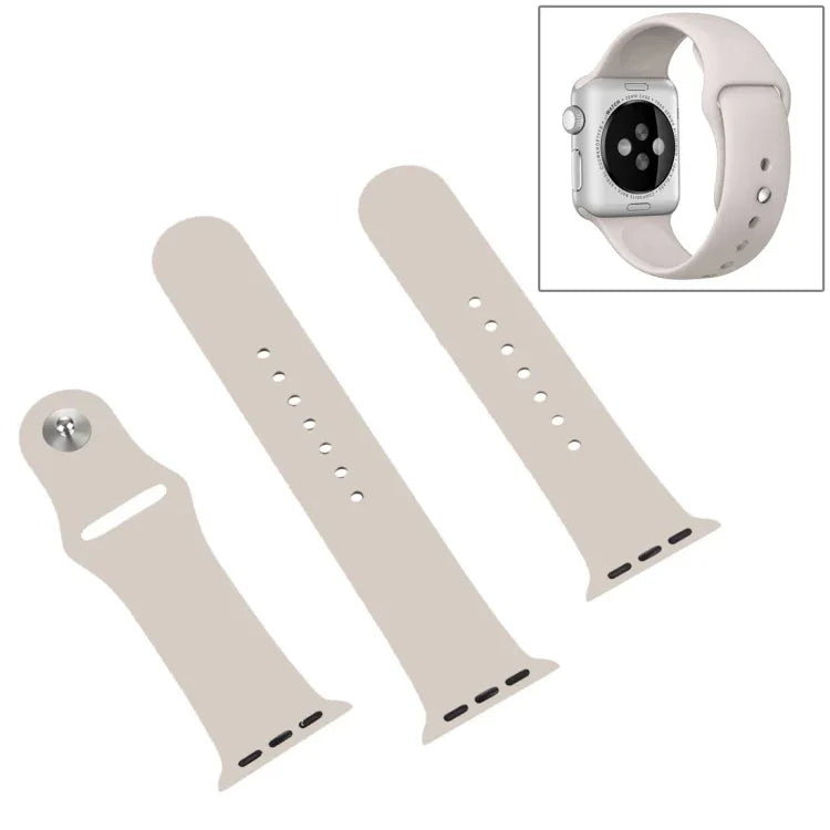 Para Apple Watch Ultra 49mm & Watch Ultra 2 49mm / Série 9&8&7 45mm / SE 3&SE 2&6&SE&5&4 44mm / 3&2&1 42mm Pulseira de Borracha 3 em 1 com Fivela de Pino, Para Apple Watch Ultra 49mm & Watch Ultra 2 49mm / Série 9&8&7 45mm