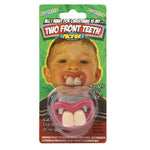 Chupeta de Silicone Segura e Divertida com Dois Dentes Frontais para Bebé, Chupeta Divertida para Bebé