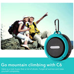 Altifalante Bluetooth impermeável para exterior C6 com ventosa, suporta chamadas mãos-livres