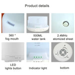 Difusor de Aroma Ultrassónico com Luzes LED Coloridas (Plugue US), FU-168