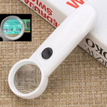 Lupa de Mão Tipo Ponto de Exclamação 15X com 2 LED, 15X