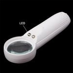 Lupa de Mão Tipo Ponto de Exclamação 15X com 2 LED, 15X
