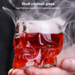 Copo de Shot de Vodka e Whisky em Forma de Caveira de Cristal, Transparente