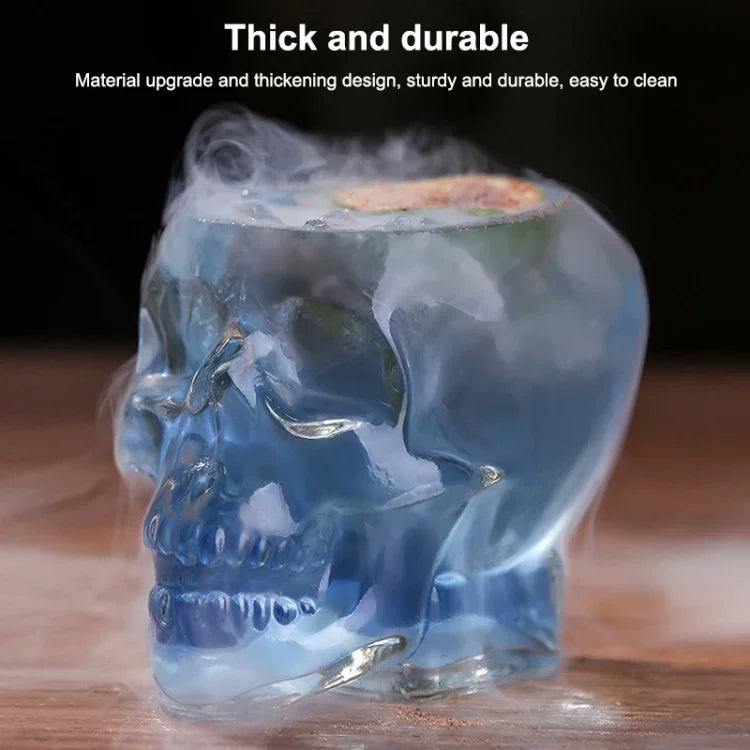 Copo de Shot de Vodka e Whisky em Forma de Caveira de Cristal, Transparente