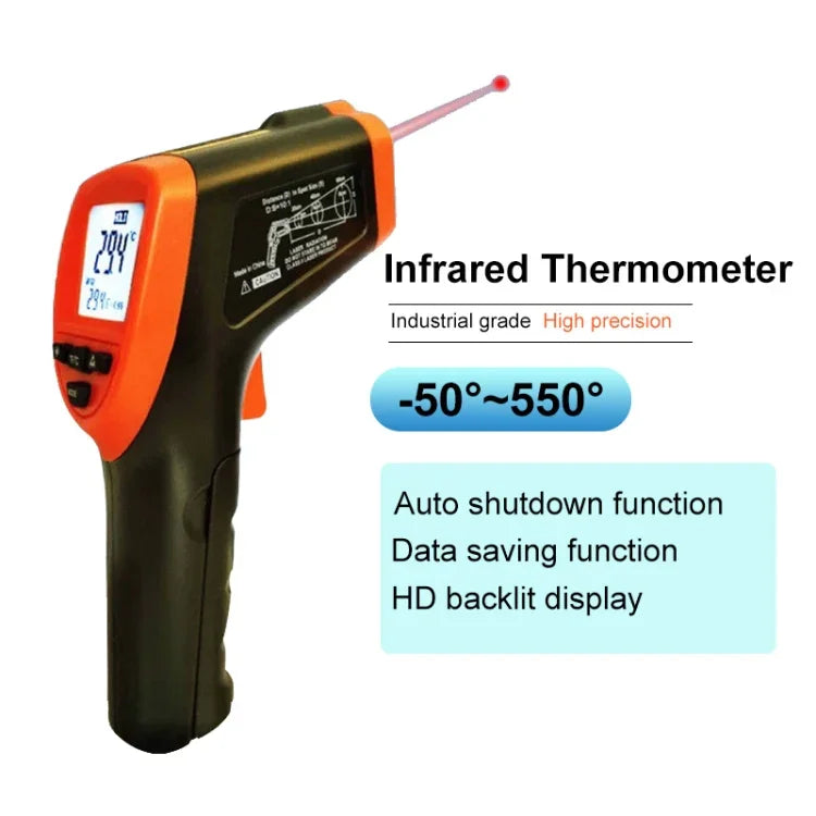 Termómetro Infravermelho DT-8380, Intervalo de Temperatura: -50 a 550 Graus Celsius, Alcance de Distância: 35cm, Termómetro Infravermelho