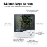 Medidor Digital de Temperatura e Humidade LCD de 3,8 polegadas com Relógio / Calendário (HTC-1), HTC-1