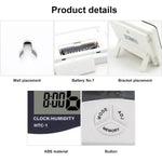 Medidor Digital de Temperatura e Humidade LCD de 3,8 polegadas com Relógio / Calendário (HTC-1), HTC-1