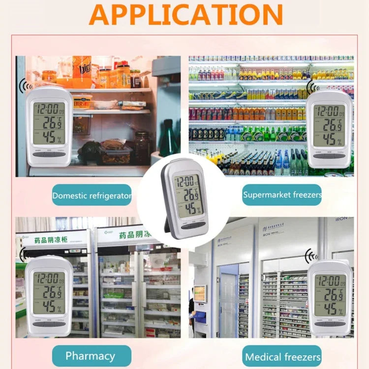 LCD Digital Desk Indoor Thermometer Hygrometer with Date / Clock / Freezing Warning, W240
