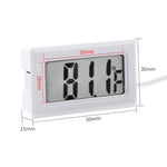 Termómetro Digital de Interior Mini LCD (Exibição em Fahrenheit), Branco, (Exibição em Fahrenheit)(Branco), (Exibição em Fahrenheit)(Preto)