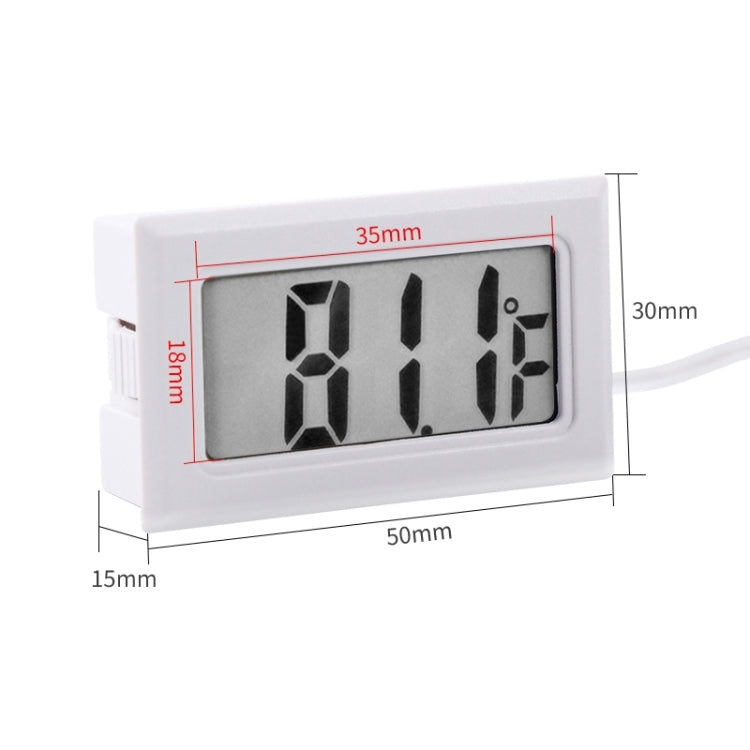Termómetro Digital de Interior Mini LCD (Exibição em Fahrenheit), Branco, (Exibição em Fahrenheit)(Branco), (Exibição em Fahrenheit)(Preto)
