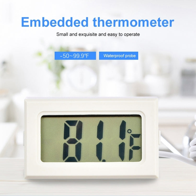 Termómetro Digital de Interior Mini LCD (Exibição em Fahrenheit), Branco, (Exibição em Fahrenheit)(Branco), (Exibição em Fahrenheit)(Preto)