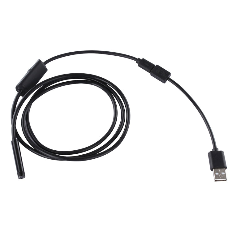 Câmara de Inspeção Endoscópica Micro USB Impermeável com Tubo Flexível e 6 LED para Telemóvel Android OTG, Comprimento: 1m, Diâmetro da Lente: 7mm, 7mm