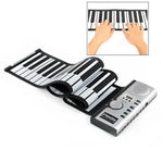 Teclado Piano MIDI Dobrável Datopal de 61 Teclas, 61 Teclas Standard Branco