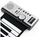 Teclado Piano MIDI Dobrável Datopal de 61 Teclas, 61 Teclas Standard Branco