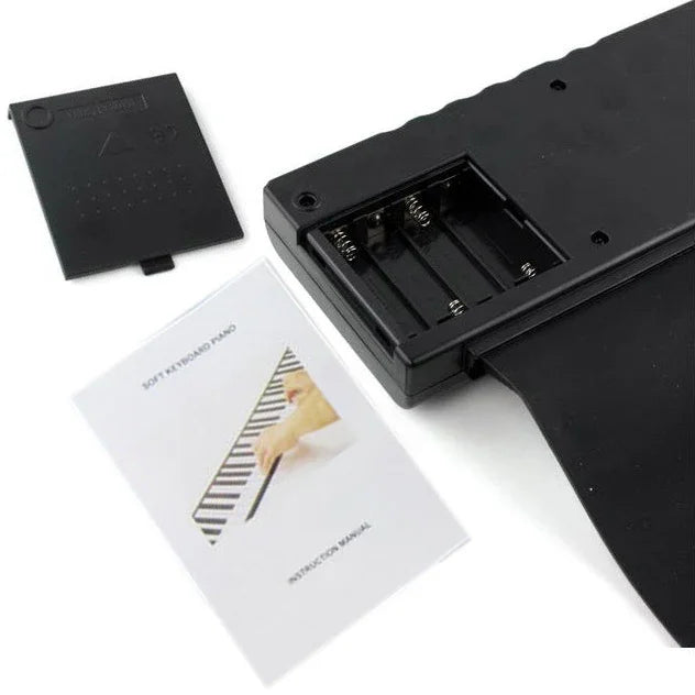 Teclado Piano MIDI Dobrável Datopal de 61 Teclas, 61 Teclas Standard Branco