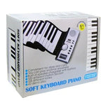 Teclado Piano MIDI Dobrável Datopal de 61 Teclas, 61 Teclas Standard Branco