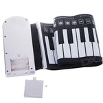 Teclado Piano Dobrável Portátil de 49 Teclas, 49 Teclas Standard Branco
