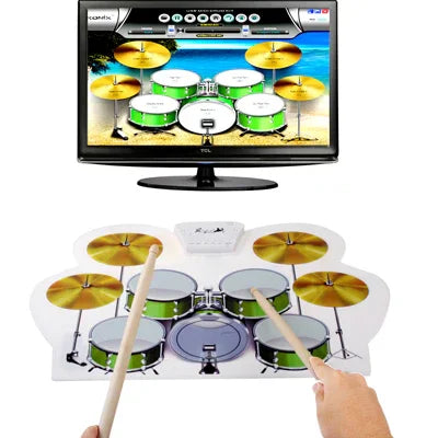 Kit de Bateria de Bateria MIDI USB 2.0 MD-1008 Dobrável, Tamanho: 46 x 31cm, Bateria Eletrónica MD-1008
