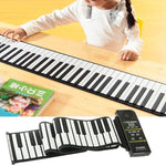 Piano MIDI Flexível Dobrável de Silicone Portátil de 88 Teclas, Teclado: 133 x 14.2 x 0.6cm, Piano Dobrável de 88 Teclas