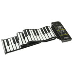 Piano MIDI Flexível Dobrável de Silicone Portátil de 88 Teclas, Teclado: 133 x 14.2 x 0.6cm, Piano Dobrável de 88 Teclas