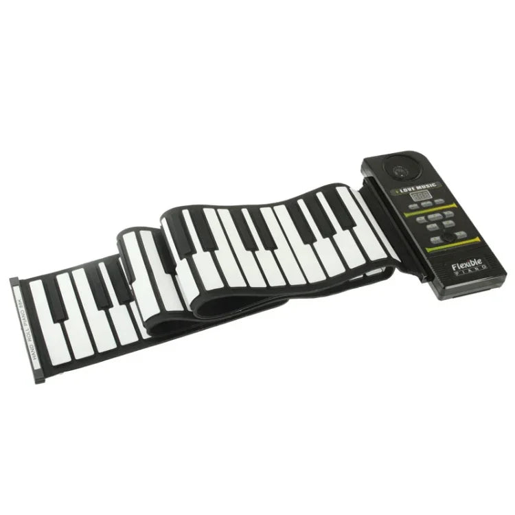 Piano MIDI Flexível Dobrável de Silicone Portátil de 88 Teclas, Teclado: 133 x 14.2 x 0.6cm, Piano Dobrável de 88 Teclas