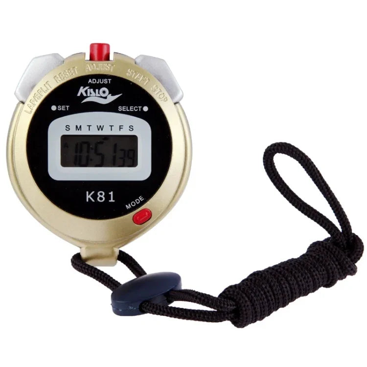 Cronómetro KISLO K81 Profissional, Cronógrafo Digital de Mão com LCD e Correia, K81