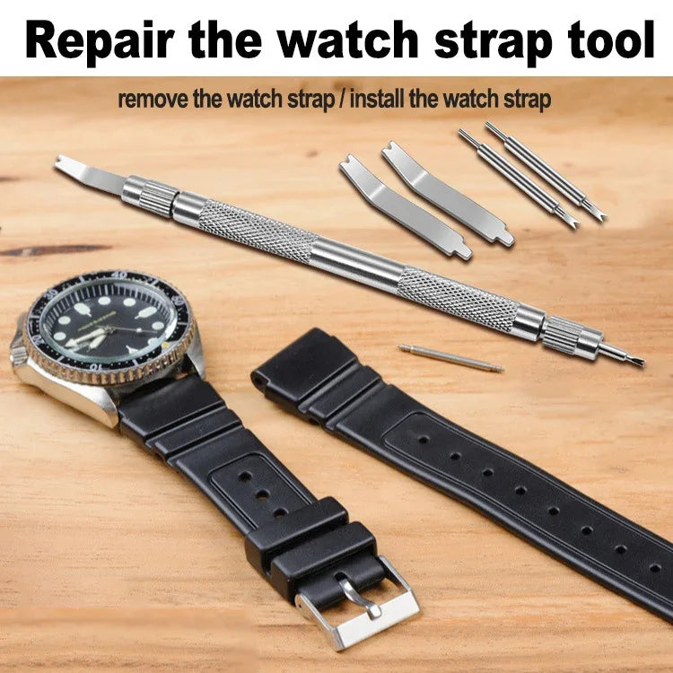 Ferramenta Prática para Remover Barra de Mola + Removedor de Pinos para Substituir Pulseira de Relógio, Ferramenta para Manusear Correias