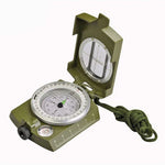 Bússola Prismática de Bolso Militar Multifuncional GoldGood DC60-2A para Viagens Geológicas ao Ar Livre com Visor Luminoso (Verde Exército), DC60