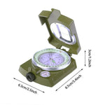 Bússola Prismática de Bolso Militar Multifuncional GoldGood DC60-2A para Viagens Geológicas ao Ar Livre com Visor Luminoso (Verde Exército), DC60
