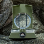 Bússola Prismática de Bolso Militar Multifuncional GoldGood DC60-2A para Viagens Geológicas ao Ar Livre com Visor Luminoso (Verde Exército), DC60