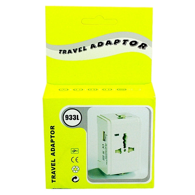 Carregador USB Universal 4 em 1 (Ficha EU + UK + AU + US) Adaptador de Viagem 933L