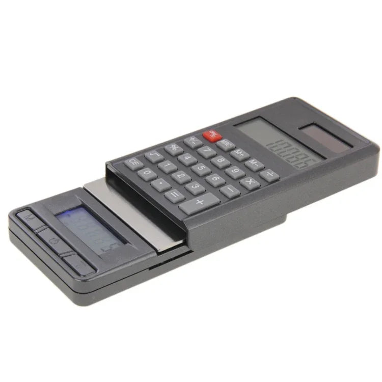 Balança Digital Eletrónica de Joalharia 2 em 1 de Bolso 1000g x 0,1g + Calculadora com Ecrã LCD de Dígitos, 1000g x 0,1g