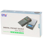 Balança Digital Eletrónica de Joalharia 2 em 1 de Bolso 1000g x 0,1g + Calculadora com Ecrã LCD de Dígitos, 1000g x 0,1g