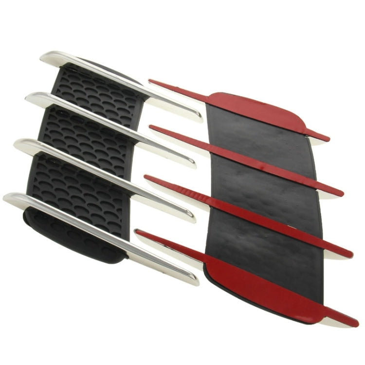2 PCS Hood Side Shark Gill Simulation Air Flow Vent Fender Sticker for Car Decoration, Size: 22cm x 20cm x 2cm, 220mm x 200mm x 20mm