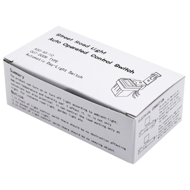 AS-10 220V 10A Impermeável Interruptor de Controlo Sensor de Luz de Rua Automático Liga/Desliga