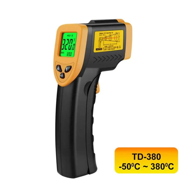 Termómetro infravermelho, intervalo de temperatura: -50 a 380 graus Celsius (D:S = 12:1), Termómetros infravermelhos