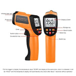 Termómetro infravermelho, intervalo de temperatura: -18 a 1150 graus Celsius, GM1150A