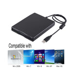 Leitor portátil externo de disquetes USB 3,5 polegadas 1,44MB FDD para portátil, desktop